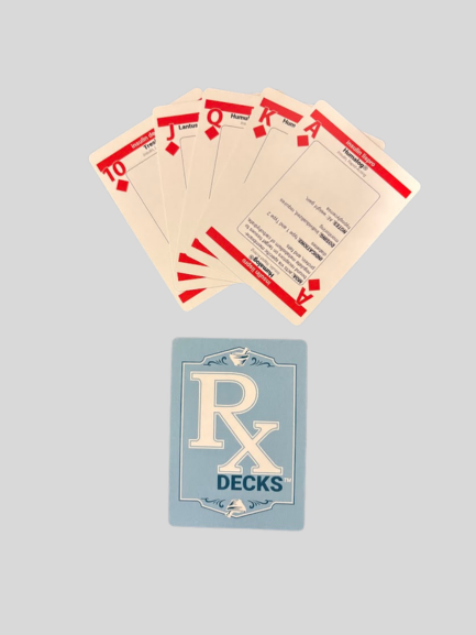 RxDecks Endocrine, GI & Steroids deck — light blue Rx back