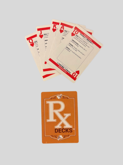 RxDecks Infectious Disease & Emergency Medicine deck — orange Rx back
